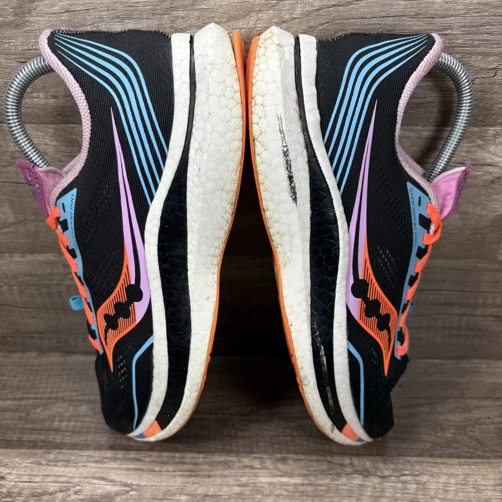 Saucony Endorphin Pro Black Orange Womens US Size 10 S10598-25 Running Shoes
